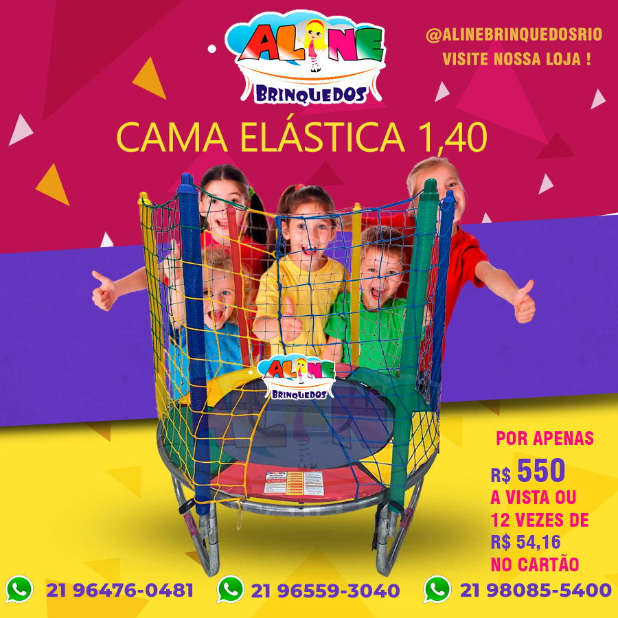  CAMA ELÁSTICA 1,40 M² - A VISTA R$ 600,00 - NO CARTÃO R$ 700,00 EM ATÉ 12X S/JUROS SUPORTA 40 KG