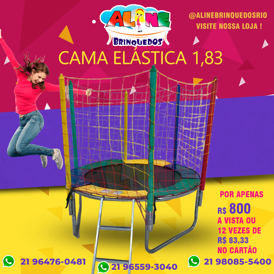  CAMA ELÁSTICA 1,83M² -- A VISTA R$ 900,00 - NO CARTÃO R$ 1.000,00 SUPORTA ATÉ 80KG